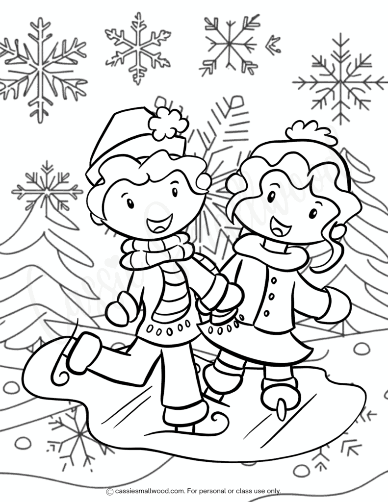 30 cute winter coloring pages (free printables) - cassie smallwood
